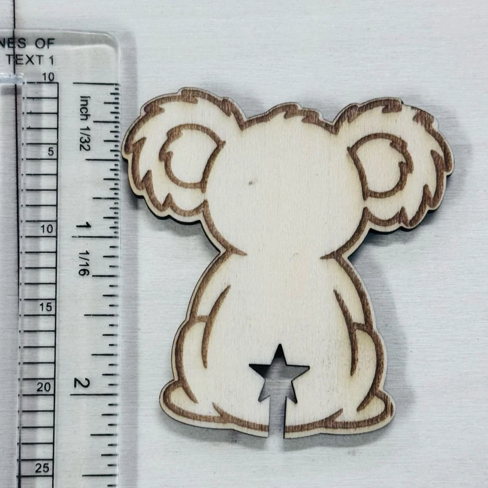 2/$10 Wooden Koala Bread Clip – Cute Laser-Cut Bag Clip